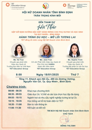 HỘI THẢO "HÀNH TRÌNH DU HỌC – MỞ LỐI TƯƠNG LAI"